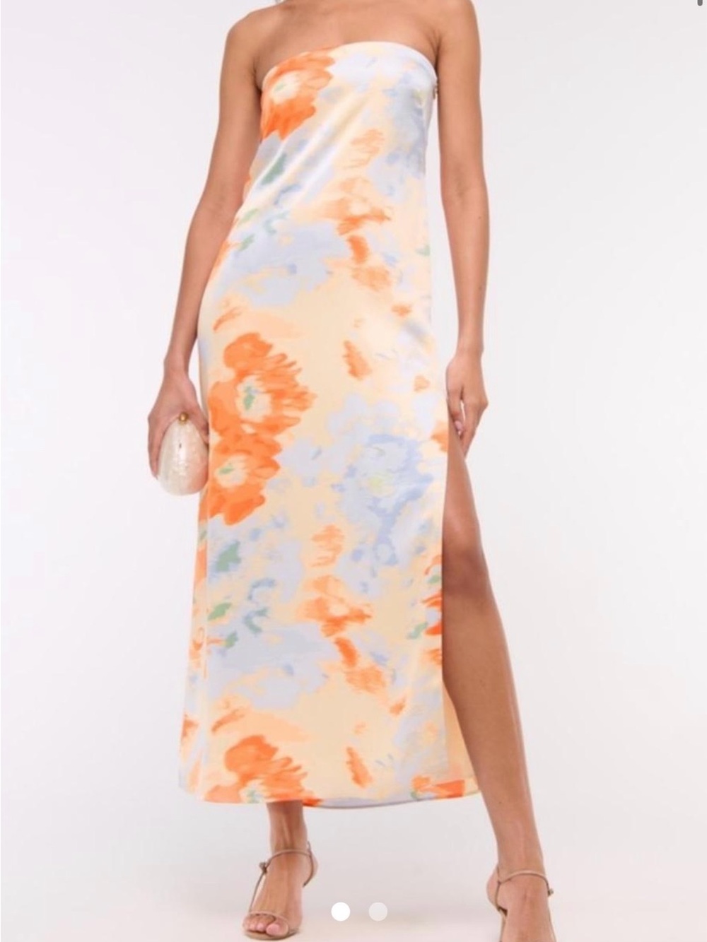 Abercrombie & Fitch Orange Strapless Julia dress